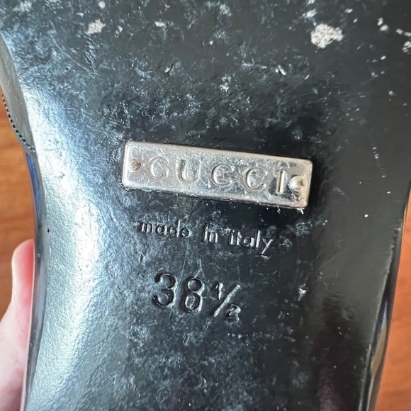 vintage Gucci black patent horse bit loafers 38.5 - Picture 3 of 4